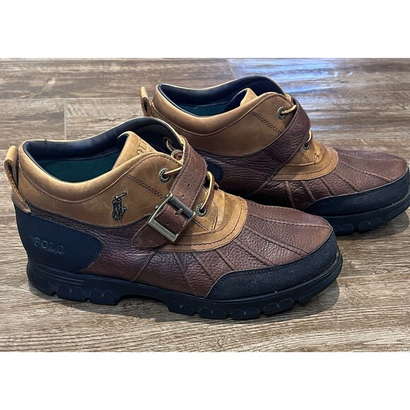 POLO Ralph Lauren Dover III Boots Men's Size 13 D Leather Duck - Picture 1 of 16